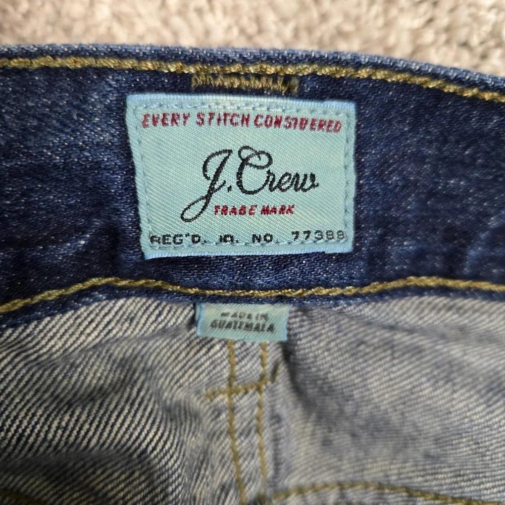 J Crew Jeans Mens 36x32 Blue 1040 Straight Leg Tapered Denim 100% Cotton NEW